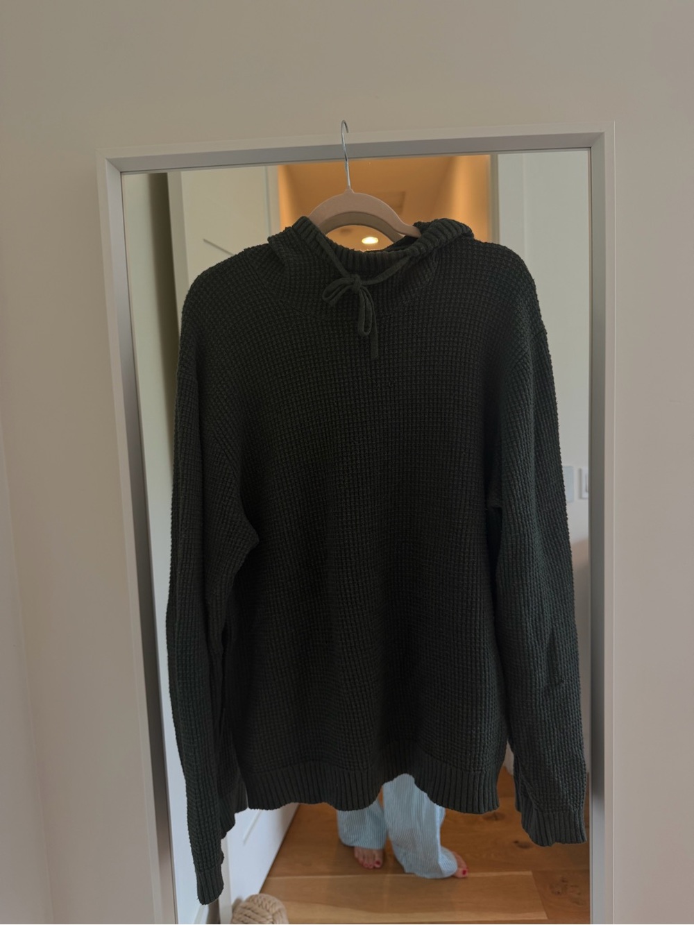 Marine Layer Men's Dark Green Knit Hoodie Sweater